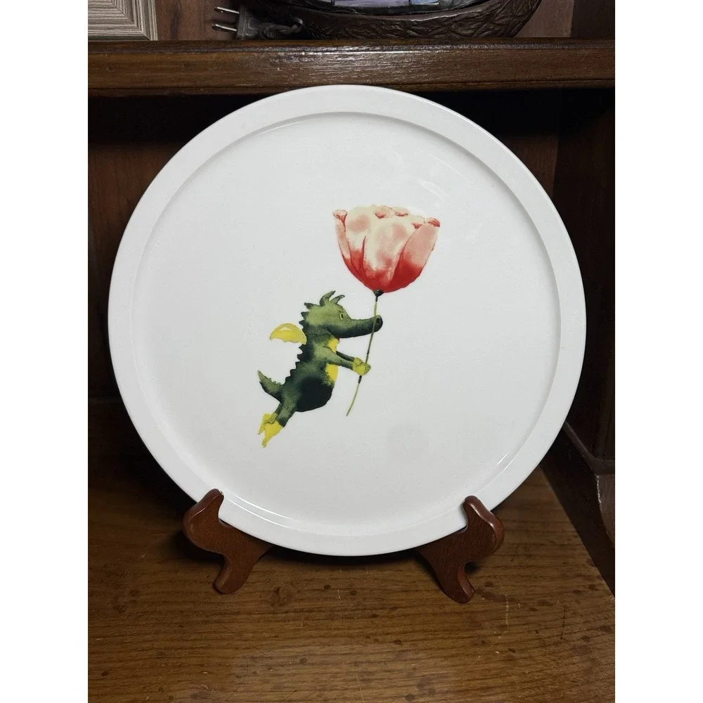 Tabaluga Dragon Echtwerk Porcelain Plate 2013 Peter Maffay Stiftung Dragon Rose